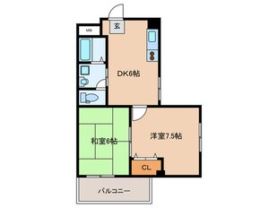 ノア－ズア－ク桑津の物件間取画像